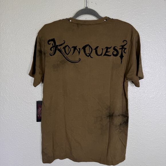 Konquest Shirt Mens Medium Skull Horns Snake Tee Tshirt Y2K Grunge Punk NEW USA - Picture 5 of 10
